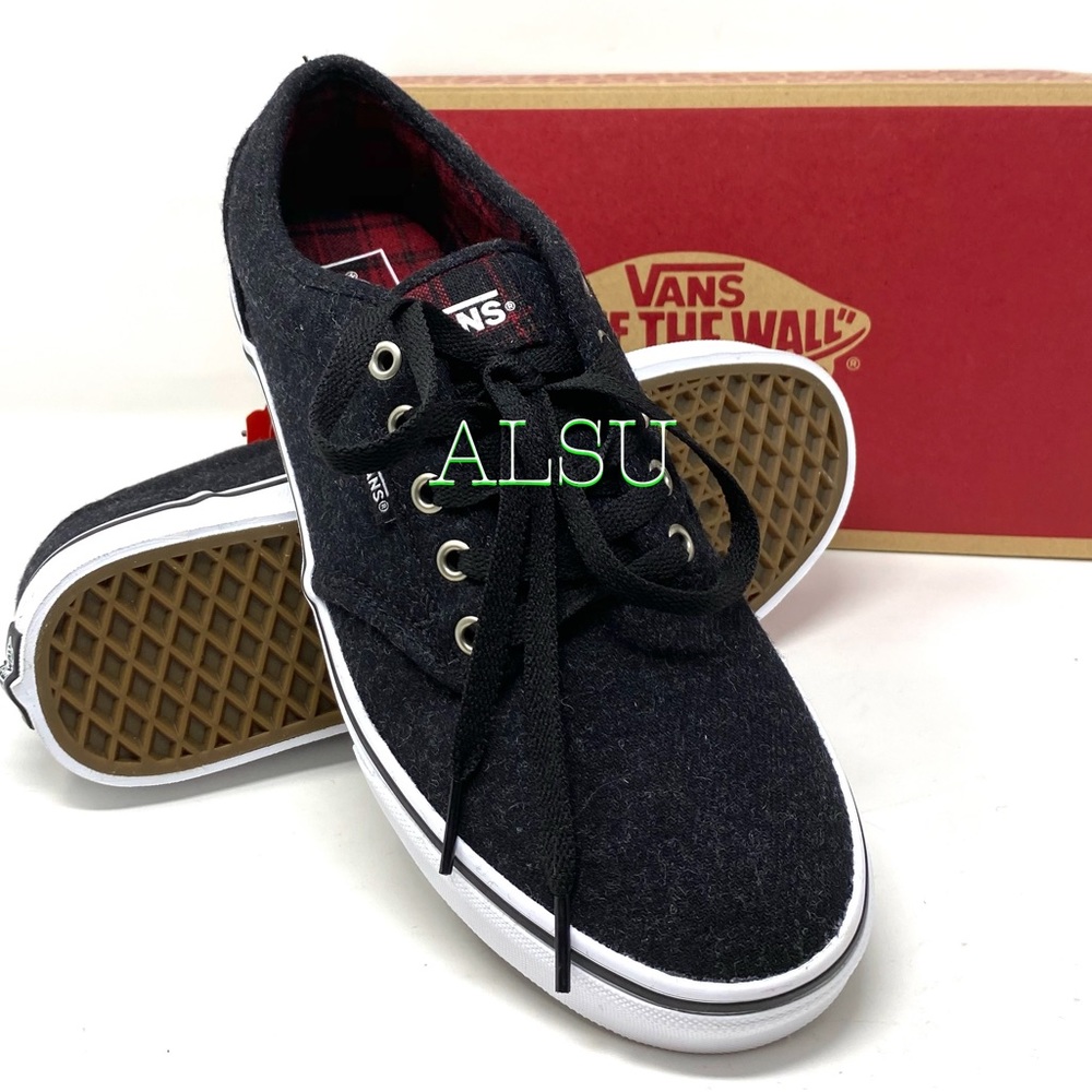 VANS 🔥SALE!🔥 Atwood Plaid Black Wood Men’s Sneakers Size 10 VN0A0015G2DN - Picture 9 of 10